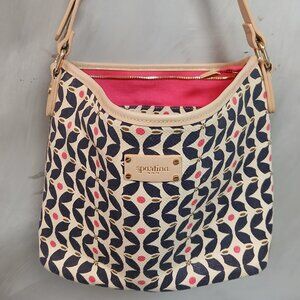 Spartina Linen&Leather Shoulder Bag